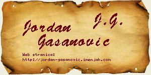 Jordan Gašanović vizit kartica